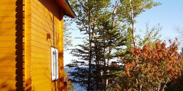 3 chalets à louer dont 2 tout en sapin beaumier, les #2 et #3