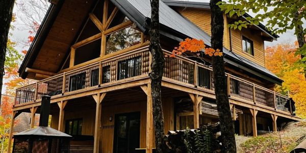 Chalet à louer en bois rond Chaudière-Appalaches