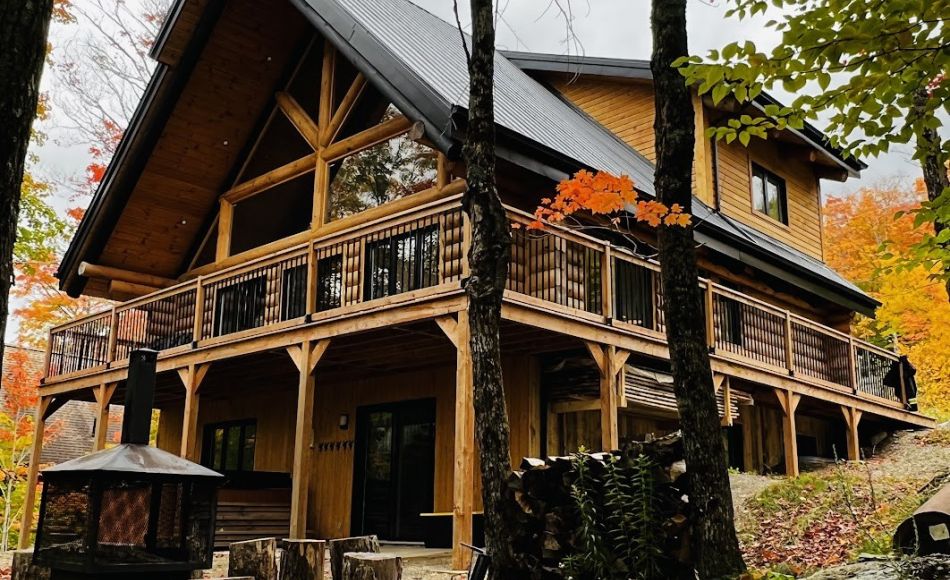 Chalet à louer en bois rond Chaudière-Appalaches